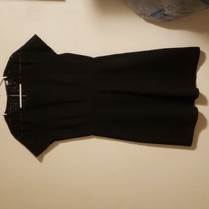 J.Crew Black with Embroidered Eyelet Dress